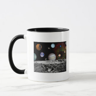 Taza Montaje de sistemas solares de imágenes de voyager