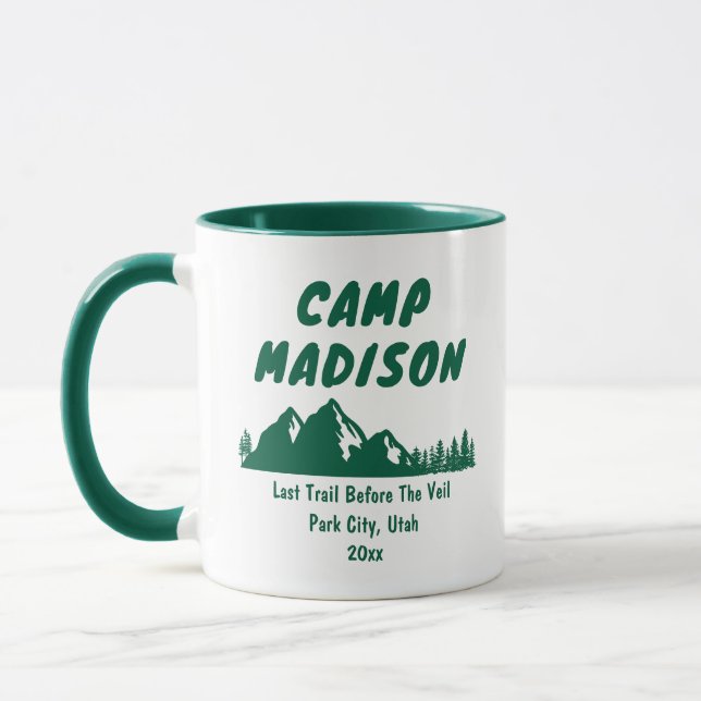 Taza Montaña de Fiesta de Soltera de Campamento Regalo  (Izquierda)
