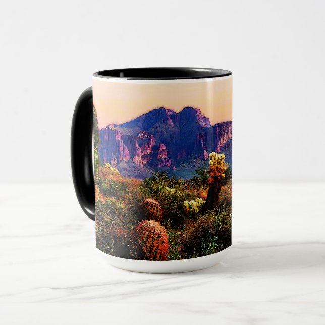 Taza Montaña de Superstición Paisajística del Desierto  (Anverso izquierdo)