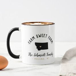 Taza Montana Farm Sweet Farm Family Monogram Mug
