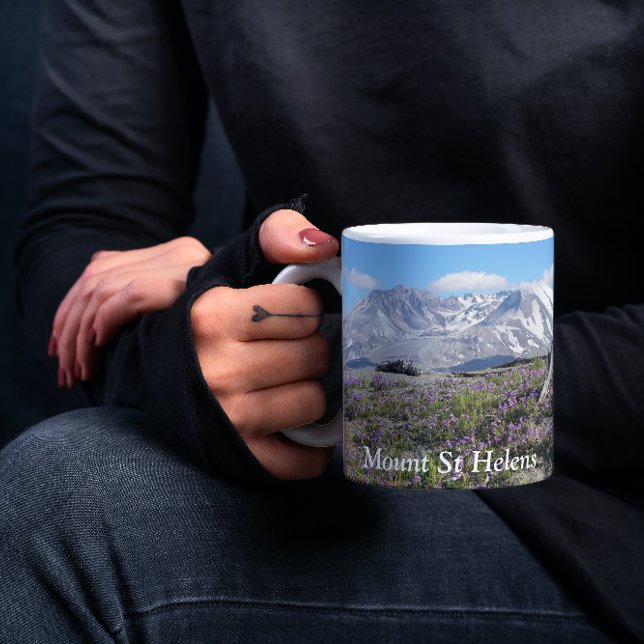 Taza Montaña St Helens Photo Coffee Mug (In Situ Held)