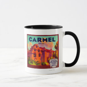 Taza Montañas anaranjadas de Carmel LabelEast, CA