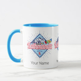 Taza Montañas de Katmandú: recuerdo de las banderas ret