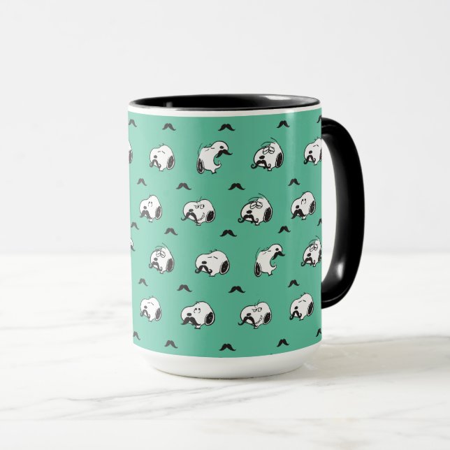 Taza Montañas de Snoopy y Patrón Verde azulado (Anverso derecho)