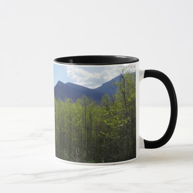 Taza Montañas humeantes en el paisaje de primavera (Derecha)