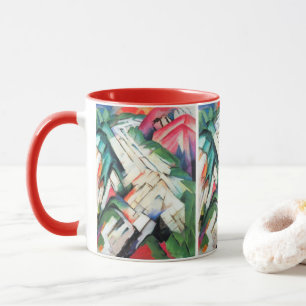Taza Montañas (Paisaje) de Franz Marc, Arte Vintage