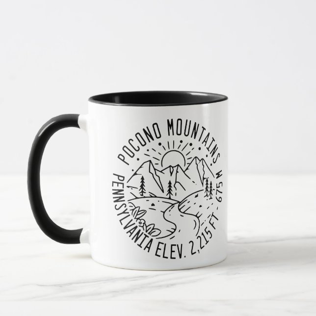 Taza Montañas Pocono Pensilvania - Retro Souvenirs (Izquierda)
