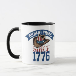 Taza Montando Orgulloso Desde 1776 con Estrellas y Barr