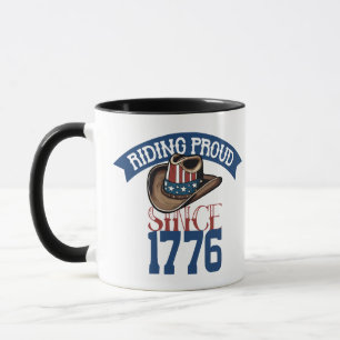 Taza Montando Orgulloso Desde 1776 con Estrellas y Barr