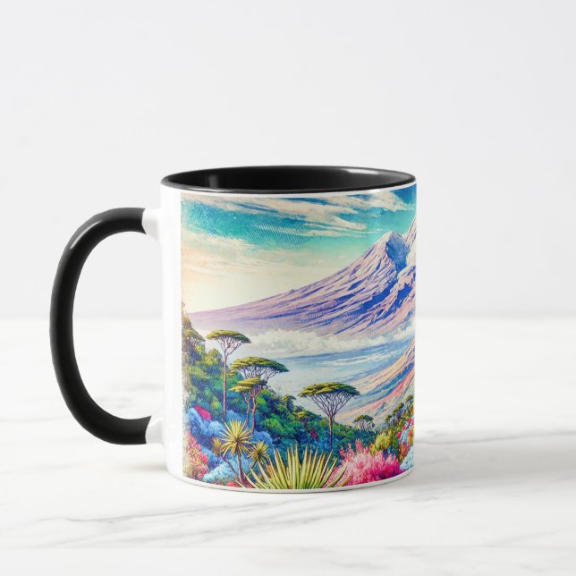 Taza Monte Kilimanjaro, la joya de la corona de África (Izquierda)