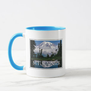 Taza Monte Rainier   Reflejo en una laguna de montaña