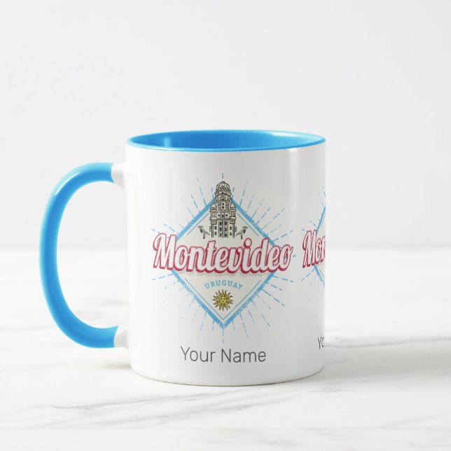Taza Montevideo City Uruguay Palacio Salvo Souvenir (Izquierda)