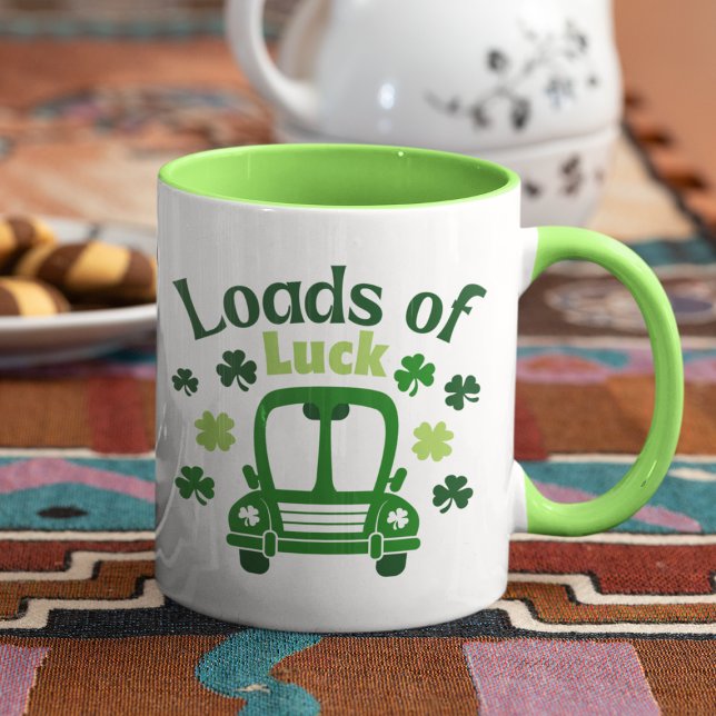 Taza Montones de Luck St Patrick's Day Truck (Loads Of Luck St Patrick's Day Truck Mug
)