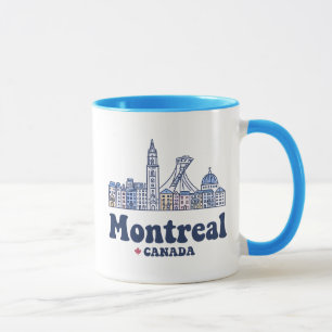Taza Montreal Quebec Canadá Minimalista Lindo Paisaje U
