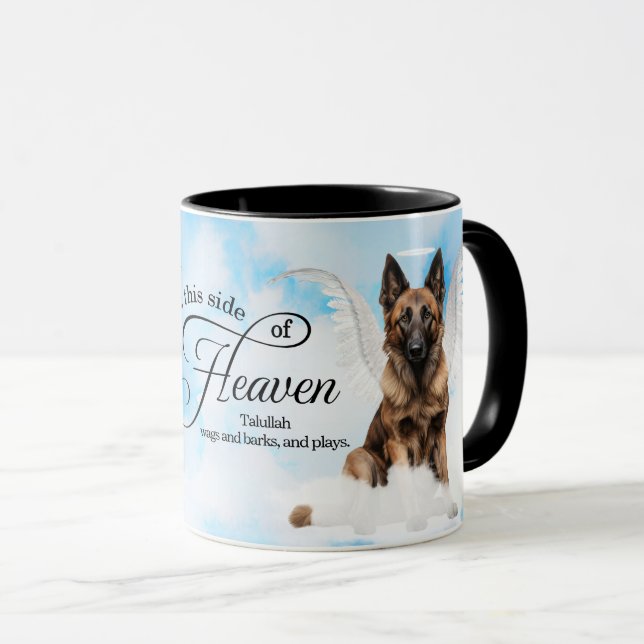 Taza Monumento al Mascota personalizado Tervuren Angel  (Anverso derecho)