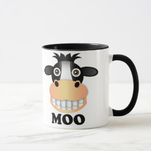 Taza Moo - Black 11 oz Ringer Mug 