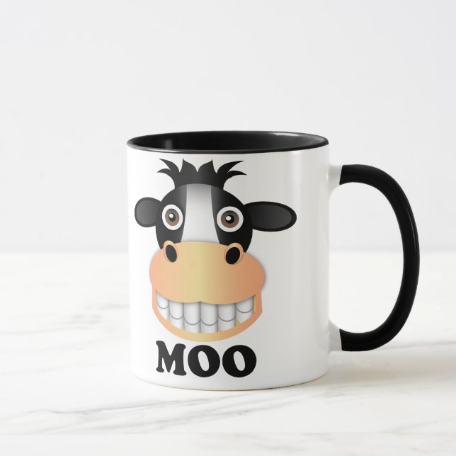 Taza Moo - Black 11 oz Ringer Mug  (Derecha)