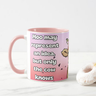 Taza moo puede representar una idea, la vaca sabe