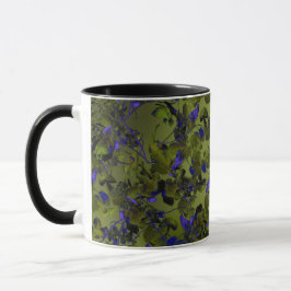 Taza Moody Dark Hop Vine Abstract Design Coffee