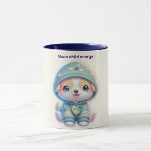 Taza Moon Child Energy Dog Mug