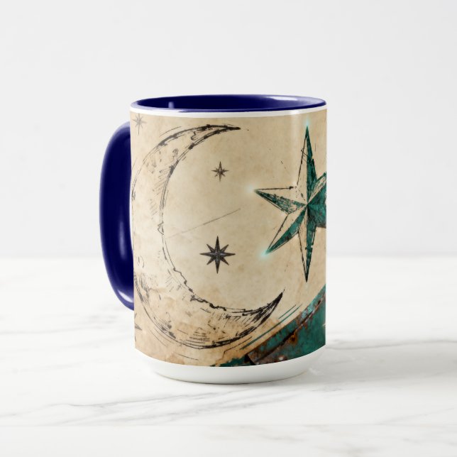 Taza Moon & Star Digital Artifact | Future Medieval (Anverso izquierdo)
