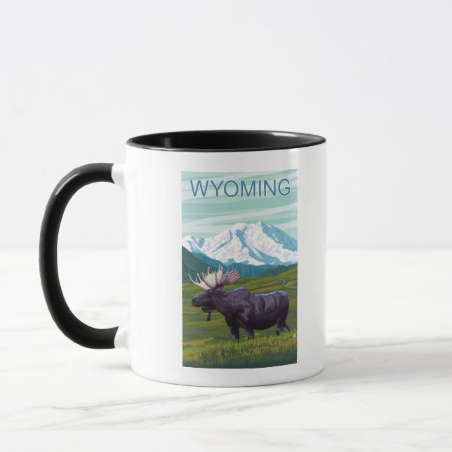 Taza Moose con MountainWyoming (Izquierda)