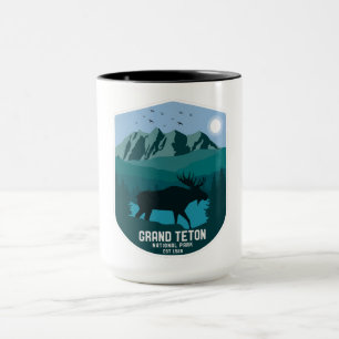 Taza Moose de la montaña del Parque Nacional del Gran 