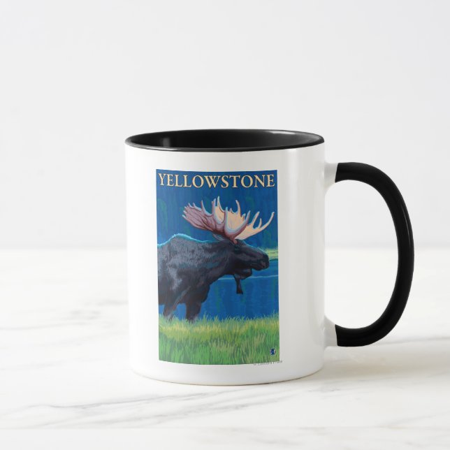 Taza Moose de noche - Parque nacional Yellowstone (Derecha)