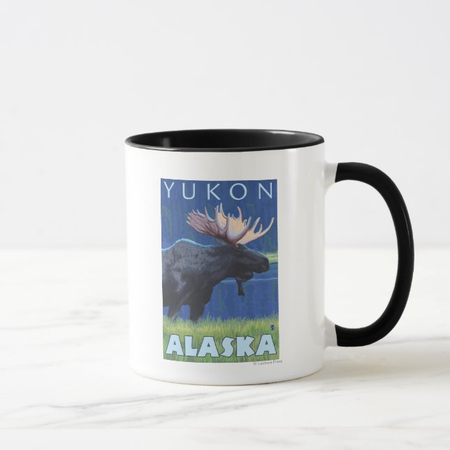 Taza Moose de noche - Yukón, Alaska (Derecha)