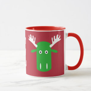 Taza Moose Head Pop Art personalizado Mugs monogramas
