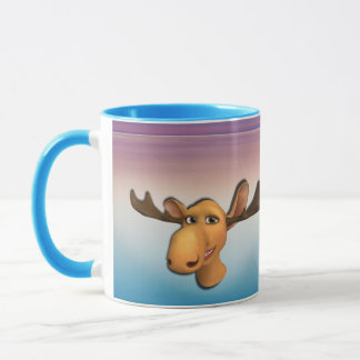 Taza Moose Mug con mar púrpura azul