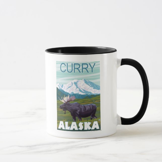 Taza Moose Scene - Curry, Alaska (Derecha)