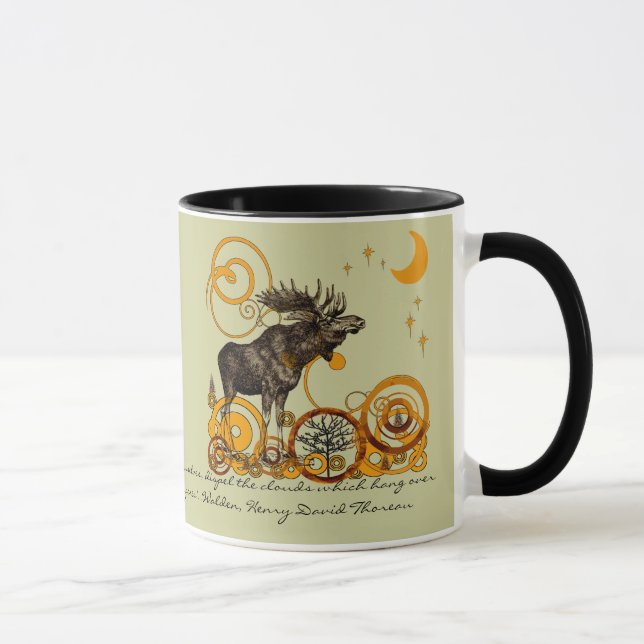 Taza Moose Stein-Walden, Henry David Thoreau Cita (Derecha)