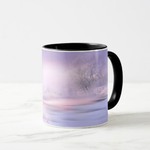 Taza Morado invierno Castillo de nieve y paraje helado