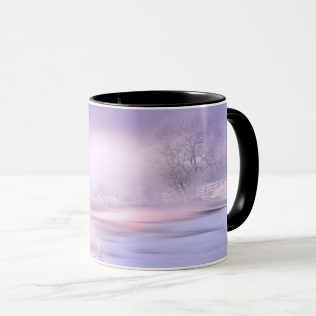 Taza Morado invierno Castillo de nieve y paraje helado (Anverso derecho)