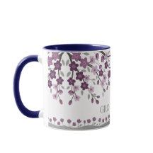 Morado Lavanda Cerezo Blossom Groomsmen Mugs