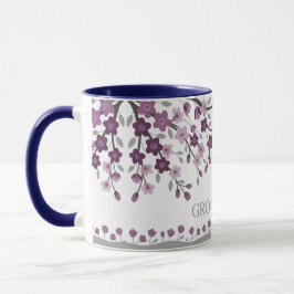 Taza Morado Lavanda Cerezo Blossom Groomsmen Mugs