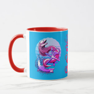 Taza Moray Eel y Anchor y pulpo