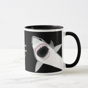 Taza Mordedura del tiburón/texto divertidos del