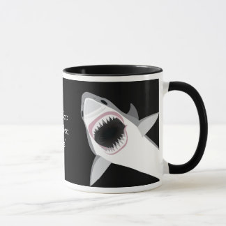 Taza Mordedura del tiburón/texto divertidos del
