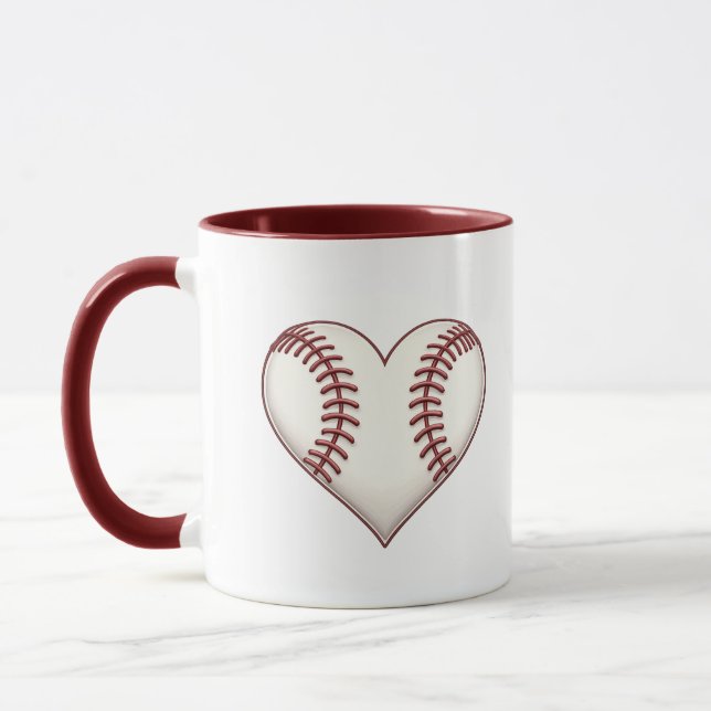 Taza Morning Fuel Baseball Heart Mug (Izquierda)