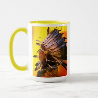 Taza "Morning Sky" jefe nativo arte original