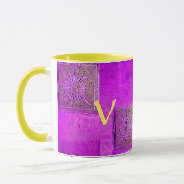 Taza MORNING STAR Pawnee Morple Yellow Monograma (Izquierda)