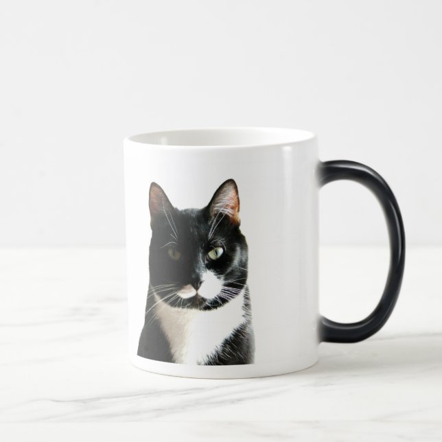 Taza Morphing de la mirada fija del gato del palo (Derecha)