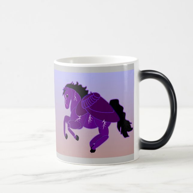 Taza Morphing del caballo de Pegaso del relámpago (Derecha)