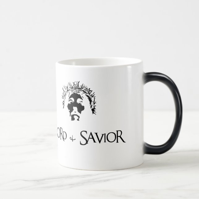 Taza Morphing del señor y del salvador (Derecha)