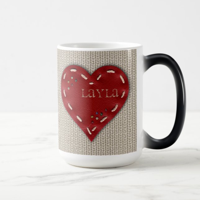 Taza Morphing grande personalizada con el corazón (Derecha)