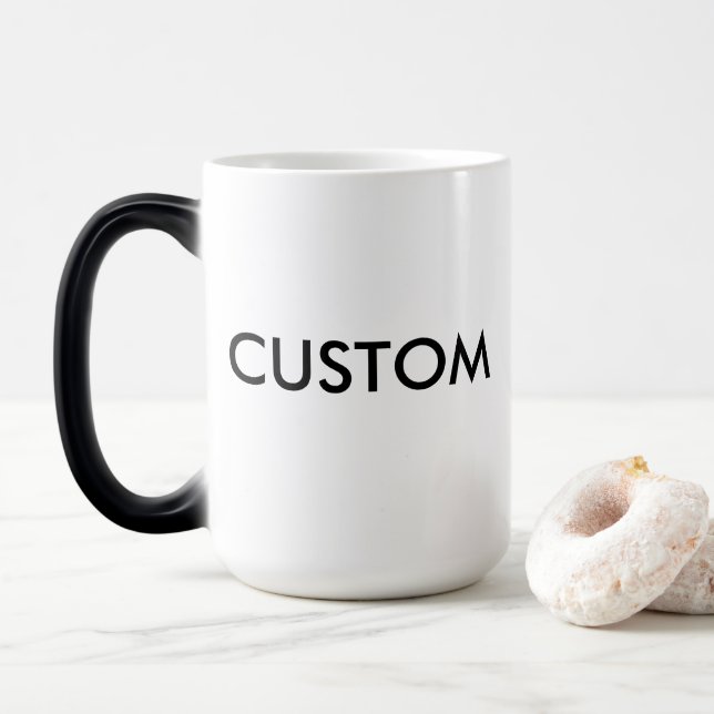 Taza Morphing mágica de encargo del cambio 15oz (Con donut)