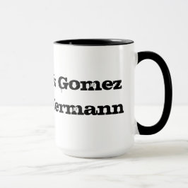 Taza Morticia y Gómez y lirio y Hermann