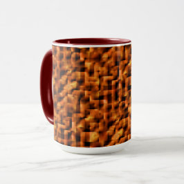 Taza Mosaico con manchas de rojo profundo a gradiente n